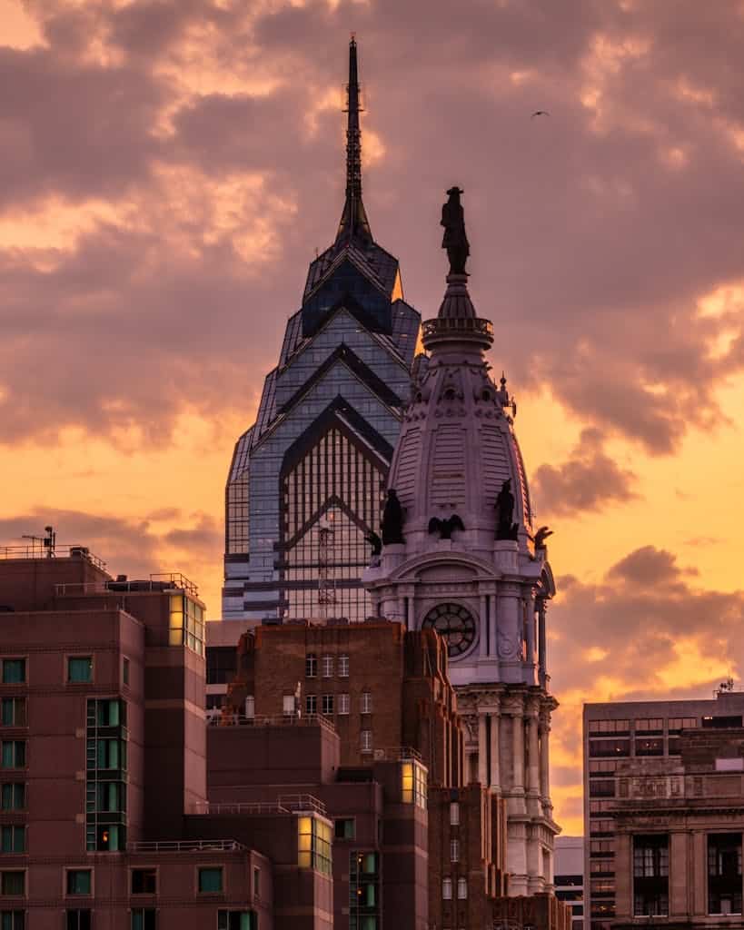 A Statue on Top of a Philadelphia City Hall